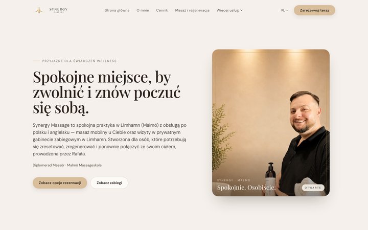 Synergy Massage - rezerwacje, Limhamn